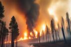Крупный природный пожар возник в турецкой провинции Хатай
