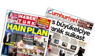 Что написали про убийство посла РФ на первых полосах турецкие газеты?