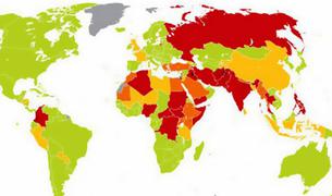 Самые опасные страны мира; Россия на 14, Турция на 41 месте