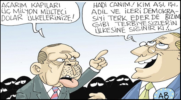 Карикатура на тему угроз Эрдогана Европе