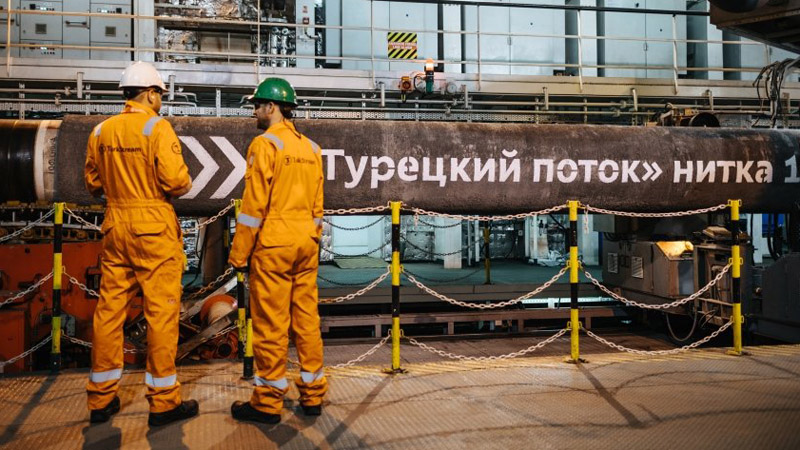 Поставки российского газа в Евроупу через «Турецкий поток» увеличились на 10%