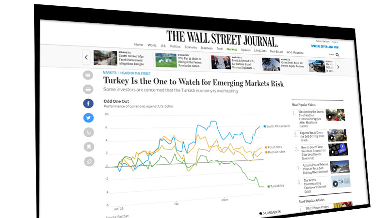 WSJ: Турция является слабым звеном на развивающихся рынках