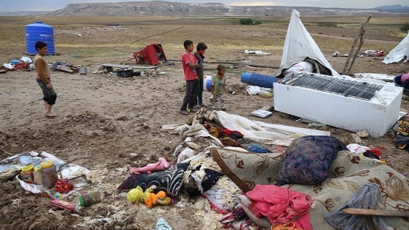 НРП: Фермеры едва уцелели во время песчаной бури в Анкаре
