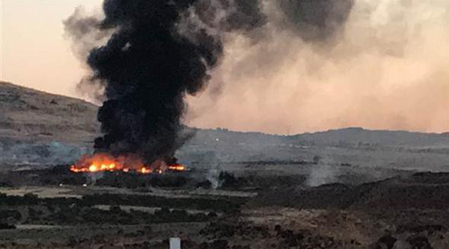 На военной базе в Турции произошёл пожар