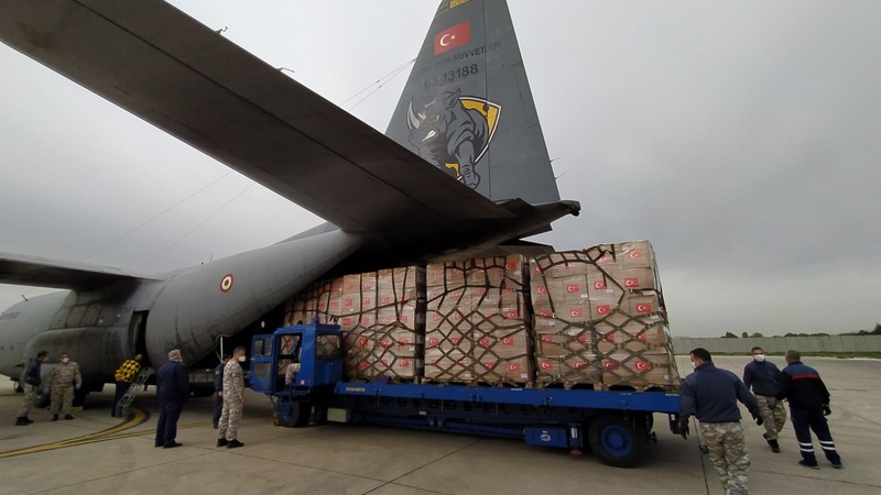 Самолеты турецких ВВС вылетели в Египет с очередным гуманитарным грузом для Газы