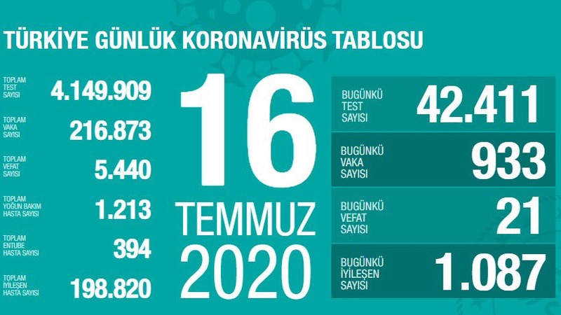 Количество новых инфицированных в Турции достигло более 216 тыс.