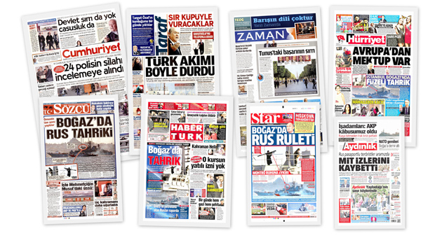 Заголовки турецких СМИ за 07.12.2015