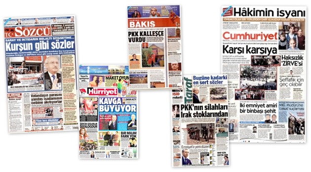 Заголовки турецких СМИ за 08.04.2016