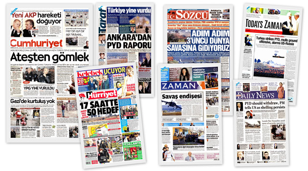 Заголовки турецких СМИ за 15.02.2016