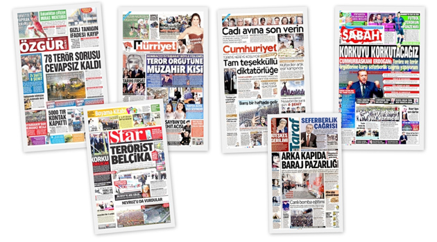 Заголовки турецких СМИ за 22.03.2016