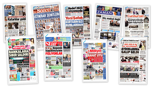 Заголовки турецких СМИ за 25.12.2015
