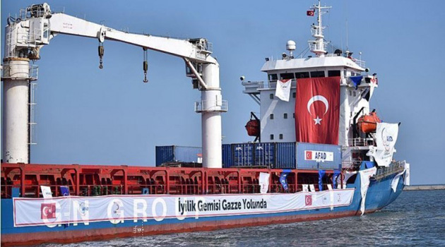 Судно с гуманитарной помощью для сектора Газа вышло из турецкого порта