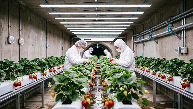 Подземное сельское хозяйство в Стамбуле нацелено на круглогодичный урожай клубники