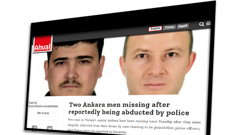 AhvalNews: В Турции без вести пропали два человека, которые были похищены полицией
