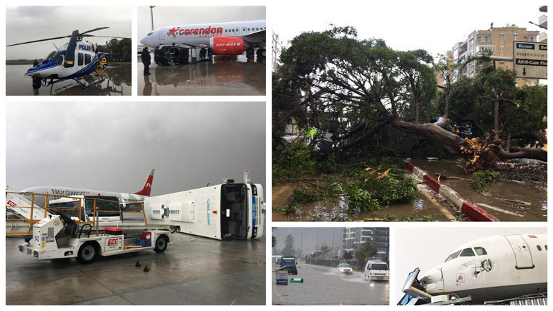 По побережью Антальи прошел сильный ураган: 12 человек пострадали