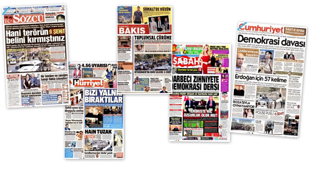 Заголовки турецких СМИ за 01.04.2016
