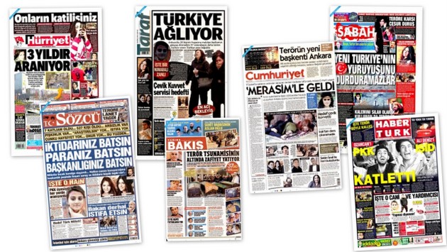 Заголовки турецких СМИ за 15.03.2016