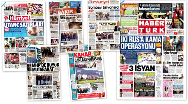 Заголовки турецких СМИ за 13.04.2016