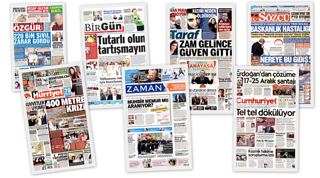 Заголовки турецких СМИ за 29.01.2016