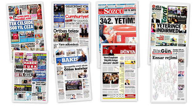 Заголовки турецких СМИ за 21.04.2016