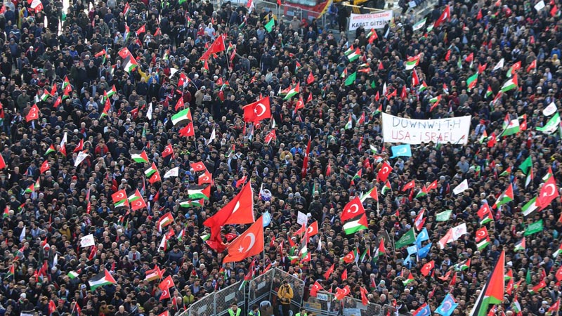 В воскресенье в Стамбуле прошел митинг «Иерусалим»