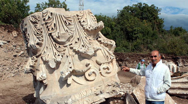 В западной части Турции обнаружена крупнейшая римская капитель