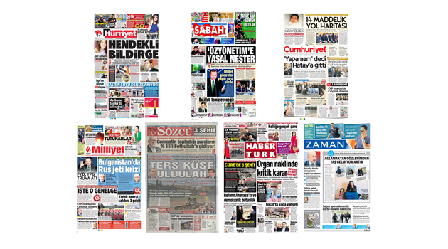 Заголовки турецких СМИ за 28.12.2015