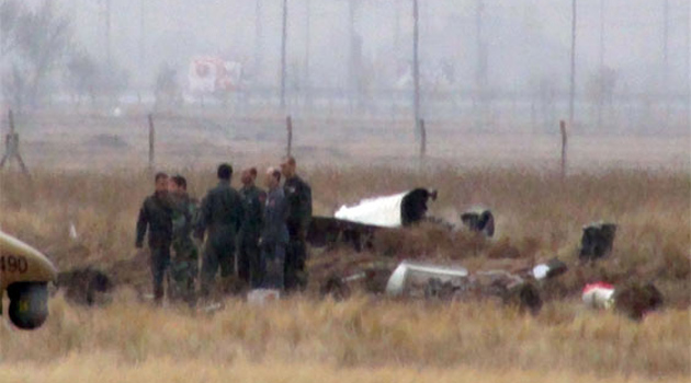 В Турции упал военный самолёт