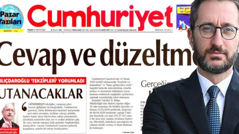 Cumhuriyet опубликовала три опровержения к статьям о спорном строительстве помощника президента Турции