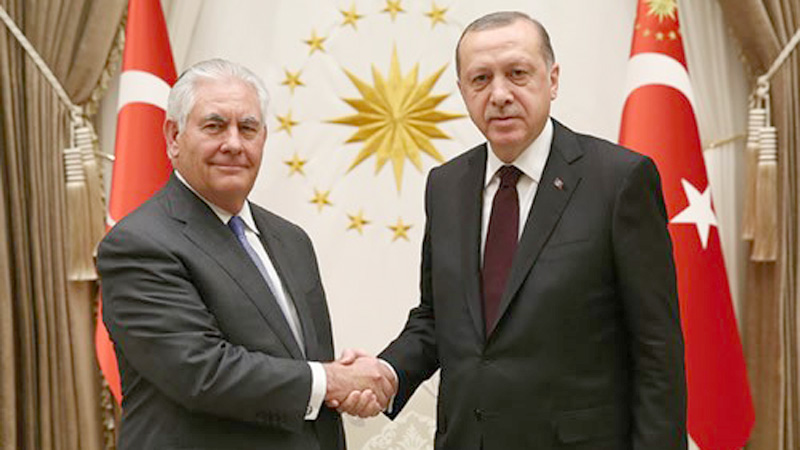 Эрдоган принял в Анкаре госсекретаря США Рекса Тиллерсона