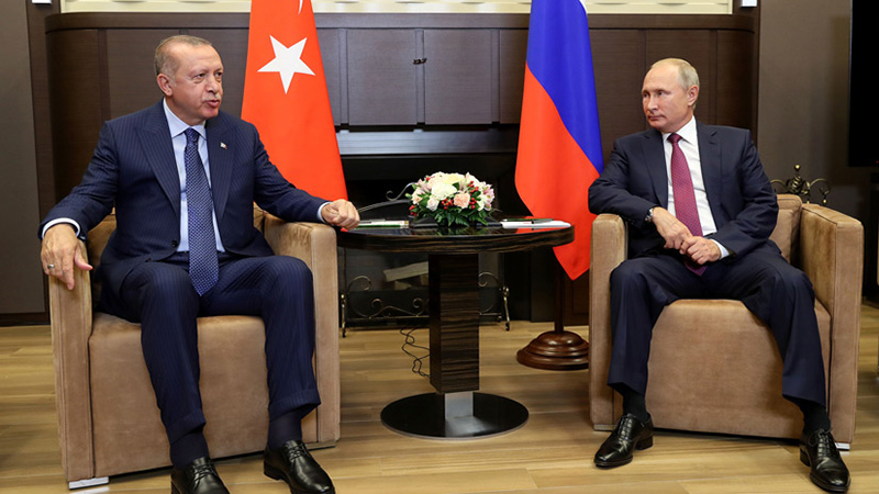 Эрдоган в разговоре с Путиным предложил "вместе проложить путь к миру"