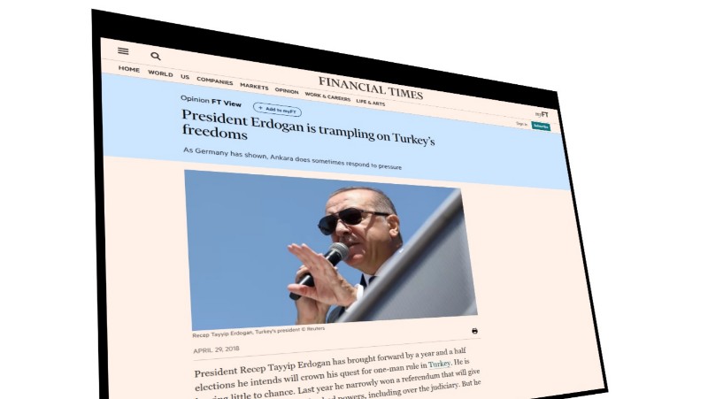 Financial Times: Президент Эрдоган реагирует на давление