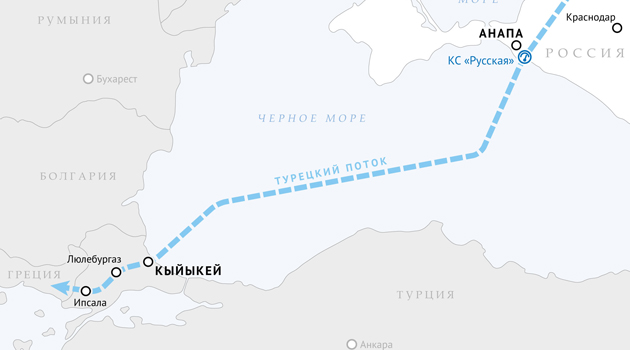 России будет принадлежать морской участок «Турецкого потока», Турции - сухопутный
