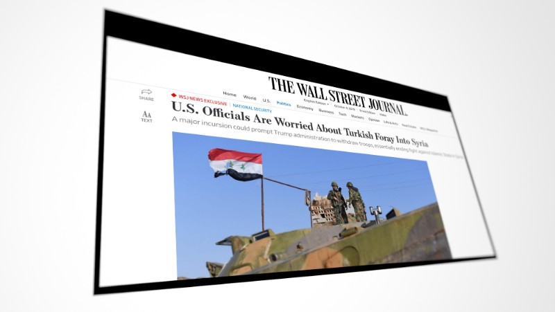 The Wall Street Journal: США боятся, что операция Турции приведёт к выводу американских войск из Сирии